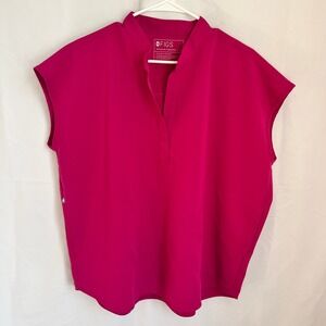 Figs Women's Blouse in Vibrant Pink